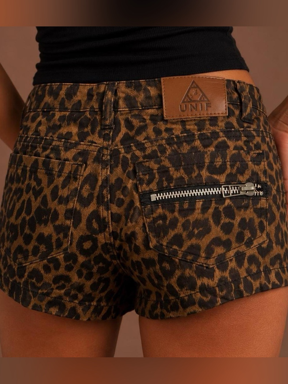UNIF Leopard-Print hot pants